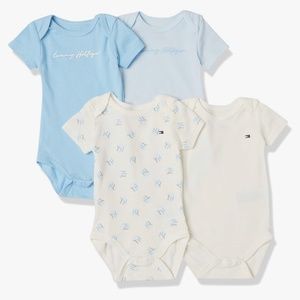 Tommy Hilfiger baby-boys 4 Pack Bodysuit Set